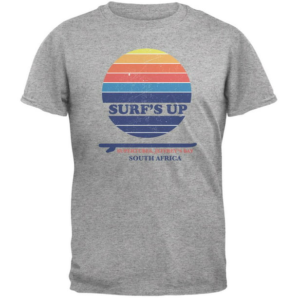 Surf's Up Supertubes Beach Heather Grey Adult T-Shirt